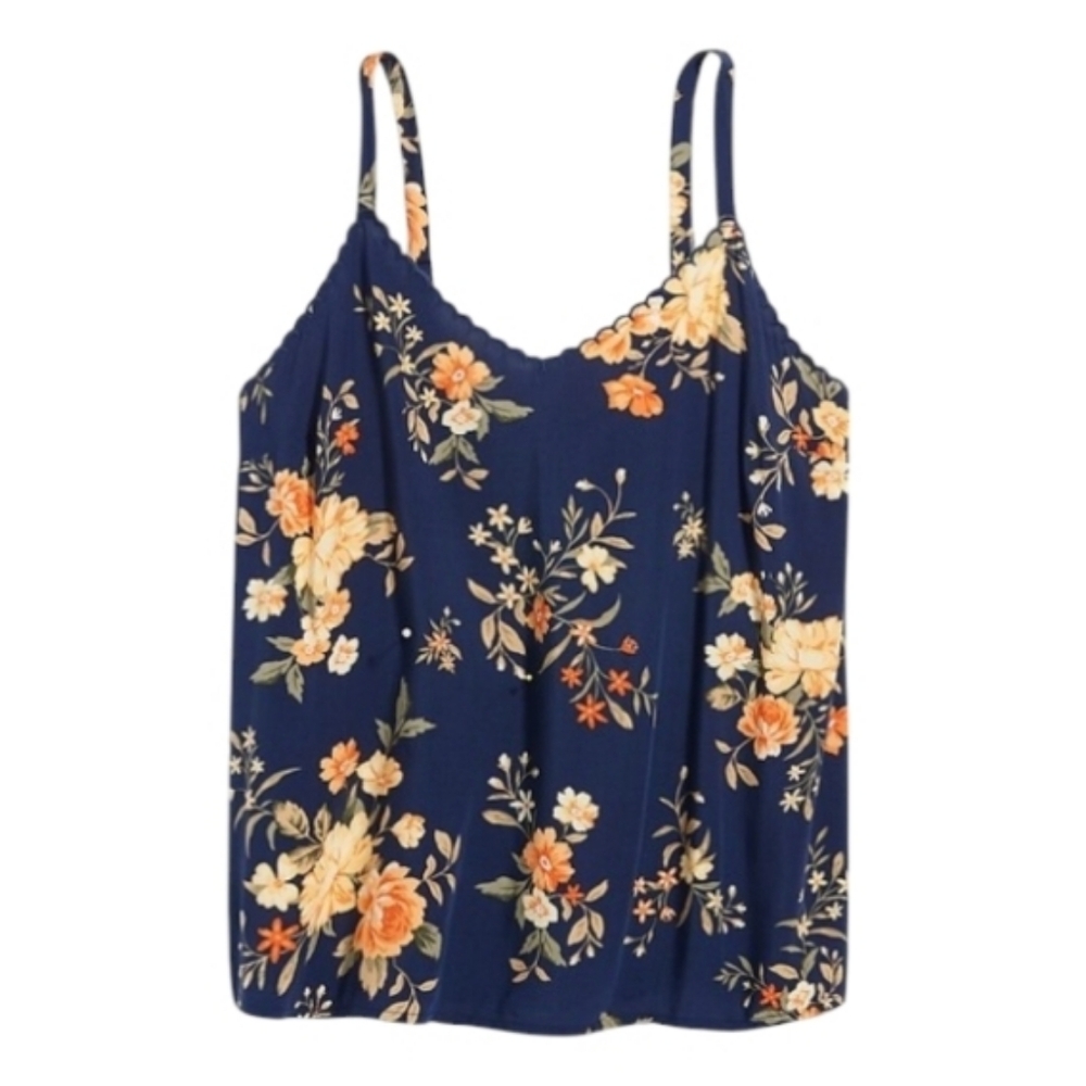 Old Navy Navy Floral Camisole